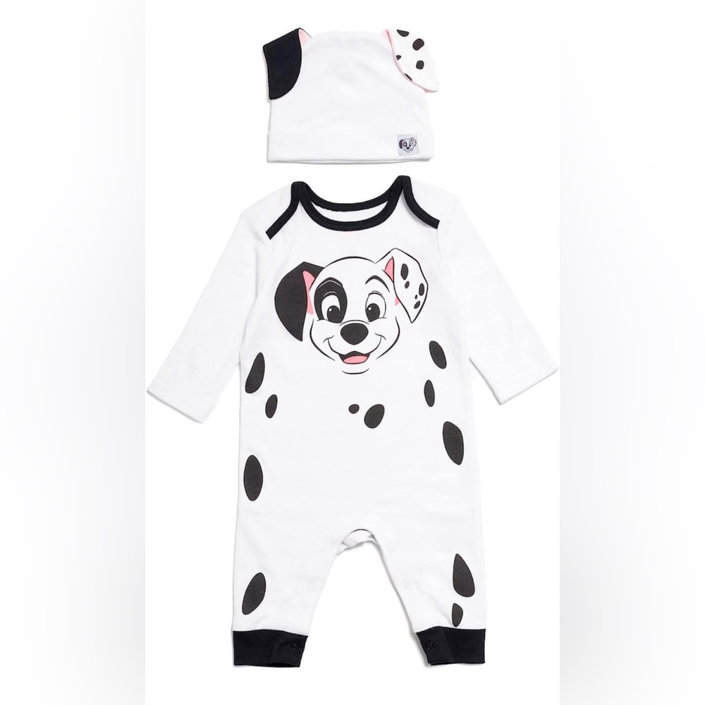 NEW - 101 Dalmatians onesie and hat set - 12 months